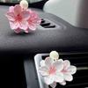 Car Perfume Clip Flower Gypsum Air Outlet Car Air Freshener Peach Blossom Aroma Diffuser Car Decoration Accessories Fresh Air