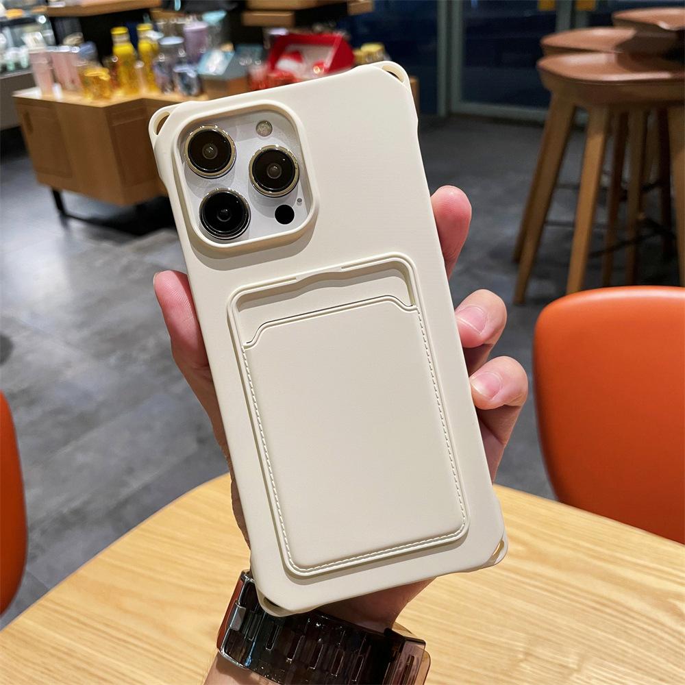 X Four Corners Anti-drop Card Mobile Phone Case Apple 17PROMAX Anti-drop Mobile Phone Case Silicone Card Case 13PRO Suitable