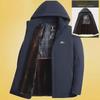 Men's Thickened Plush Cotton Winter Coat - Middle-aged & Elderly Casual Wear