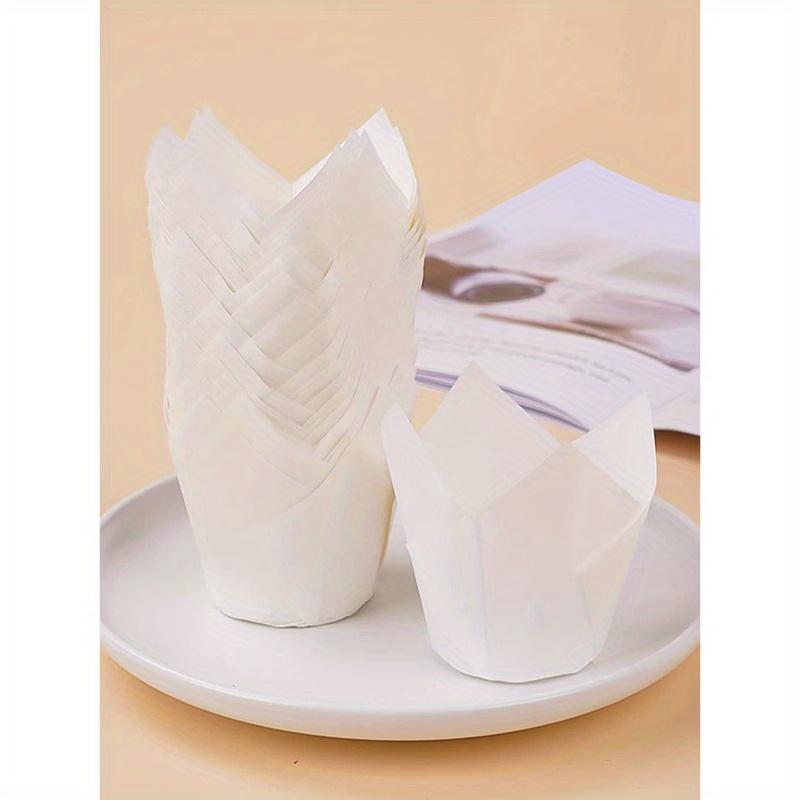 

50 шт./набор бумажных стаканчиков для кексов, современные однотонные бумажные стаканчики для кексов для кухни one-size белый