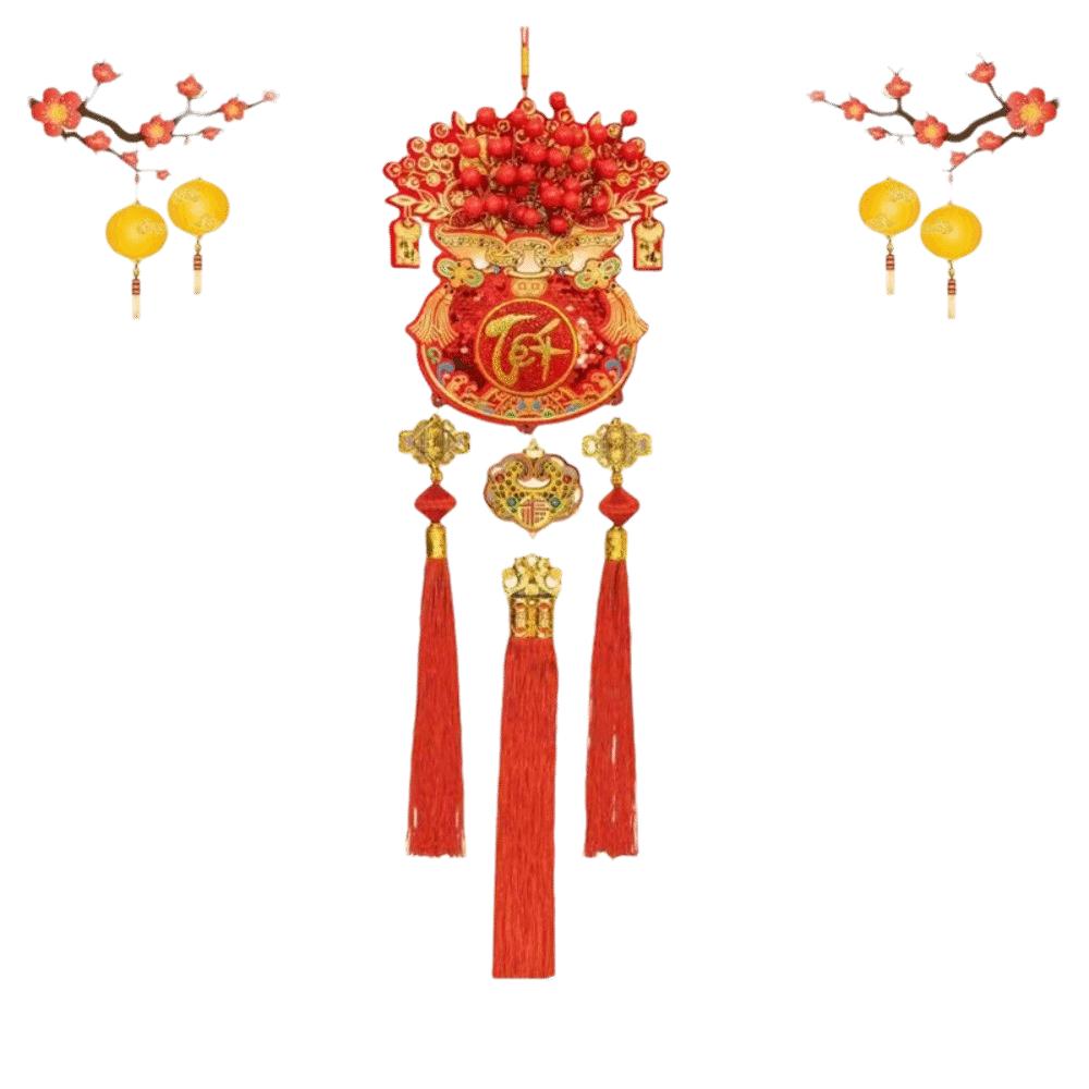 with Tassel Chinese New Year Decoration Lucky Bag Shape Festive Hanging Ornaments Entry Door