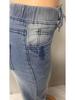 High Waist Light Blue Women's Wide Leg Drawstring Denim Jeans