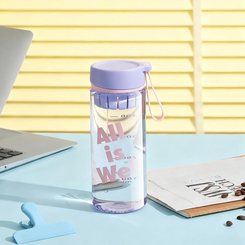 Female summer water cup student cute kettle portable with handle tea leak plastic cup