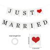 Just Married Letter Banner Bridal Shower Paper Garland Bunting Banner  Party Decoration Supplies