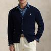 Polo Ralph Lauren Logo Embroidered V-Neck Single-Breasted Long Sleeve Knit Sweater Men Sweater Blue MNPOSWE16822195-999