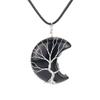Handmade Winding Moon Natural Stone Winding Tree Of Life, Necklace, Fortune Tree Necklace N535