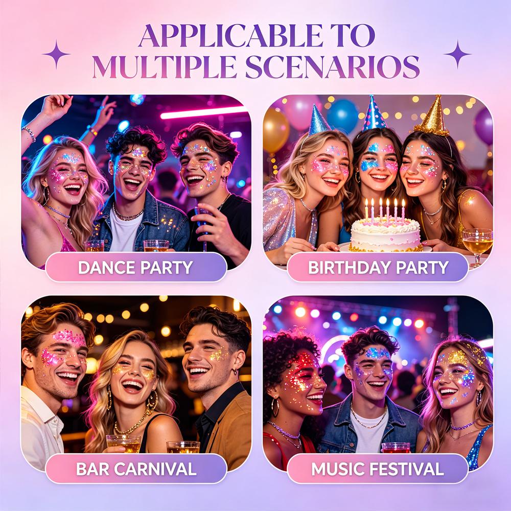 Body Paint Glitter Stick Face Lip Stick Gold Glitter Eyeshadow Stage Sparkling Sequins Cream Glitter Gel High Gloss Makeup