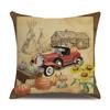 Thanksgiving Linen Pillow Case Autumn Pumpkin Print Supply Pillow Cushion Cover Premium Durable Quality Useful