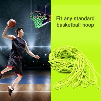 Nightlight Basketball Net Nylon Glowing Basketball Hoop Rim Net 12 Loops Standard Size Glowing Basketball Net Sun