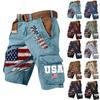 Pantaloncini Cargo Casual Stampati da Uomo per l'Estate con Tasche Multiple