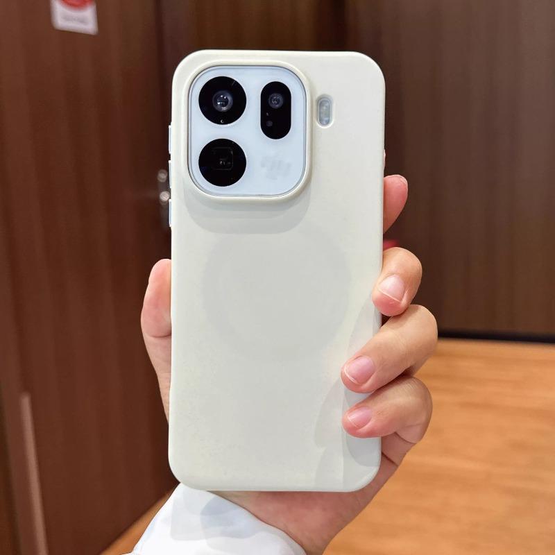 Magnetic Case For OPPO Find X9 Pro Case Fashion For MagSafe Matte Rock Sand Phone Cover Soft Border Back Shell Non-Slip Bumper