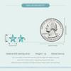 Turquoise Starfish Threaded Earring Summer Fresh S925 Sterling Silver Star Stud Earrings
