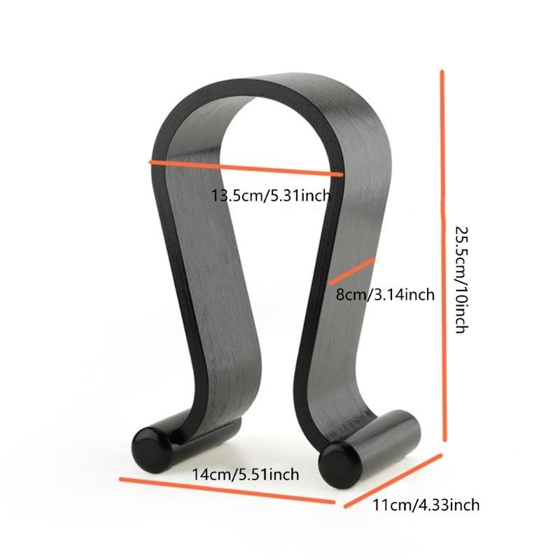 Stylish Wood Headphone Stand Headsets Desktop Organizers For Over Ear Models Universal Compatibility With NonSlip Base