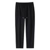 Pure Cotton Loose Sports Pants Female 2025 Spring and Autumn Casual Pants Black Pants High Waist Straight Sweatpants Fleece-Lined Pants Children