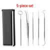 Dentist Tools Set: Stainless Steel Double-Ended Probe, Mouth Mirror, and Teeth Cleaning Kit