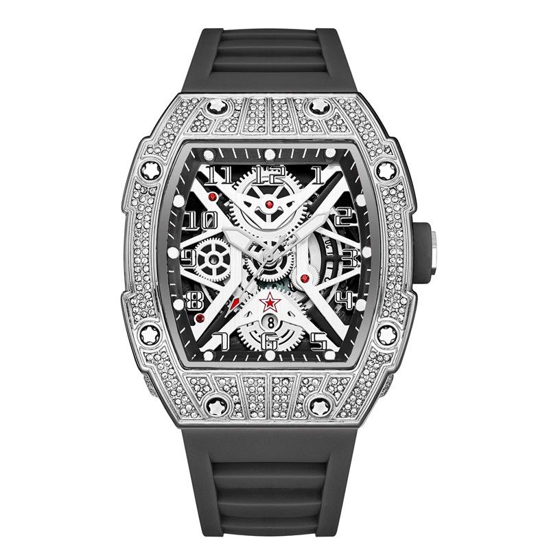 Zido New Richard Men's Skeletonized Luminous Diamond Luxury Automatic Watch