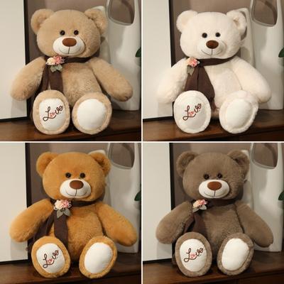 60cm Kawaii Scarf Teddy Bear Plush Toy Doll Soft Stuffed Animal Bear Toys Cute Birthday Gift for Girls Boys Kids Children
