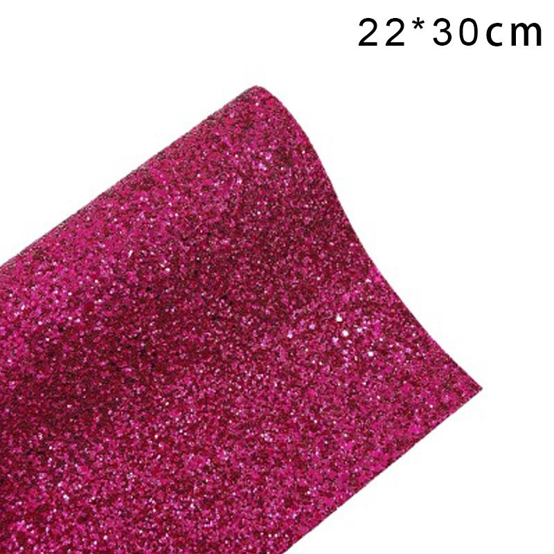 22x30cm/ Sheet Faux Leather Rainbow Chunky Glitter Fabric For Handmade Coin Purse Bag Diy Bows Hair Accessories Craft Material