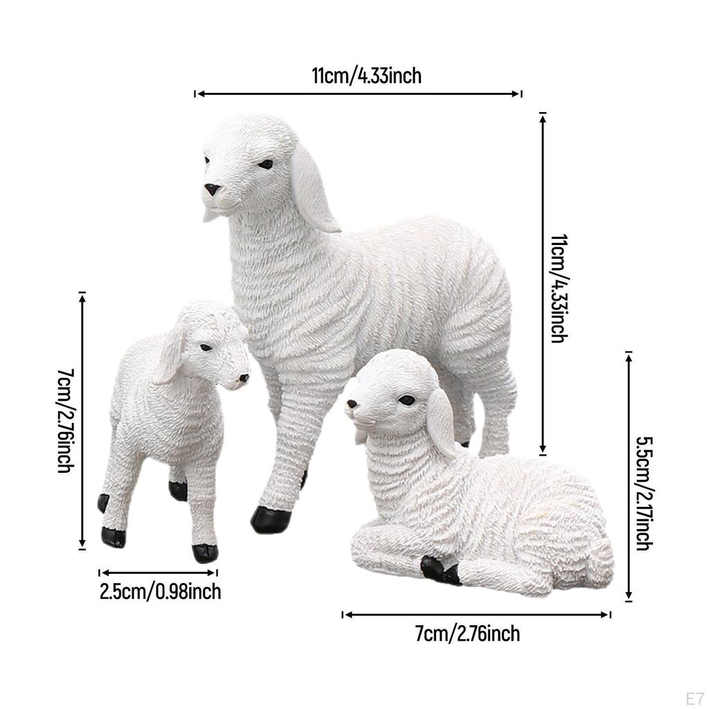 Lamb Model Resin Ornament for Bedroom and Housewarming