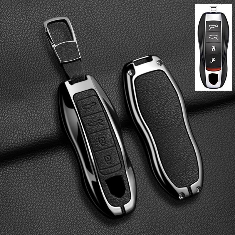 Car Key Case Cover For Porsche Panamera Spyder Carrera Macan Cayman Cayenne 911 970 981 991 Zinc Alloy Car Protector Keychains
