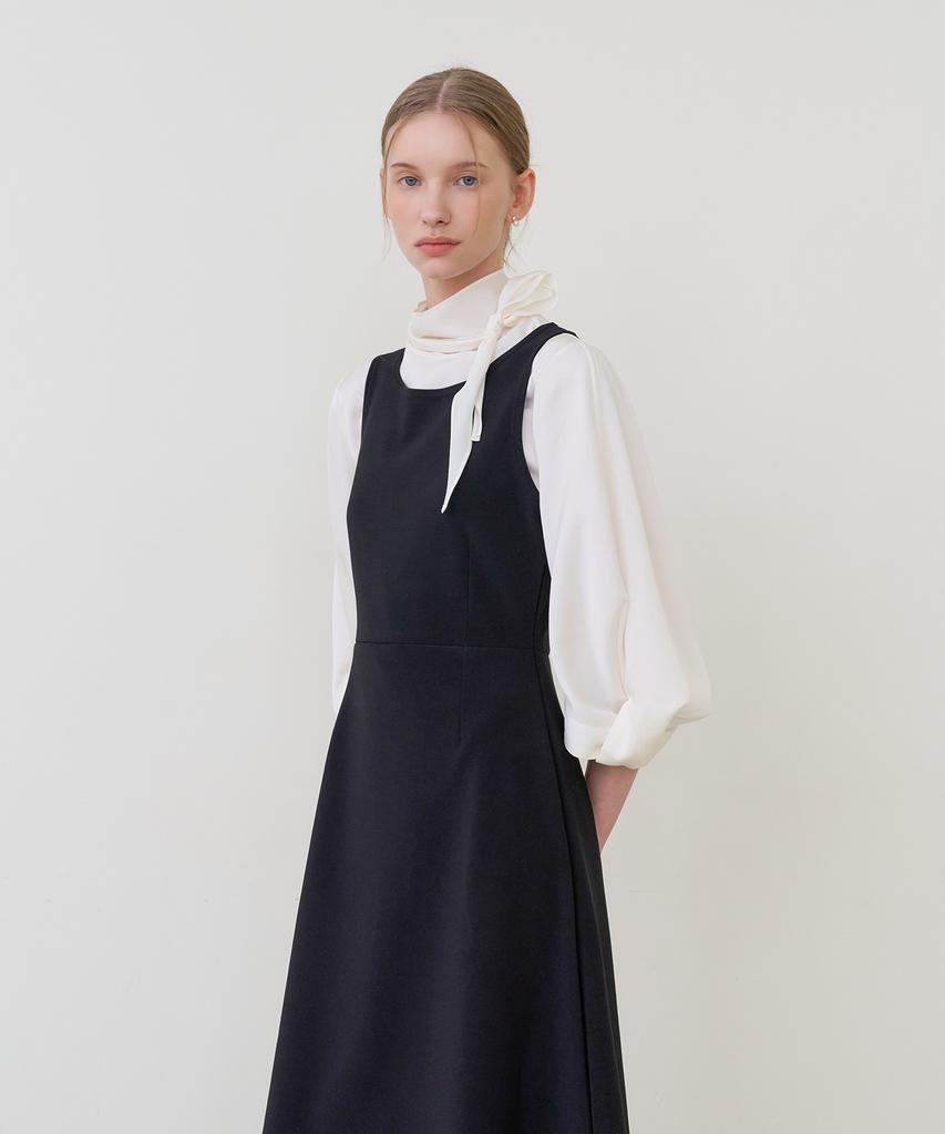Bye Bye Seop Sleeveless Long Jersey Dress Black [T61]