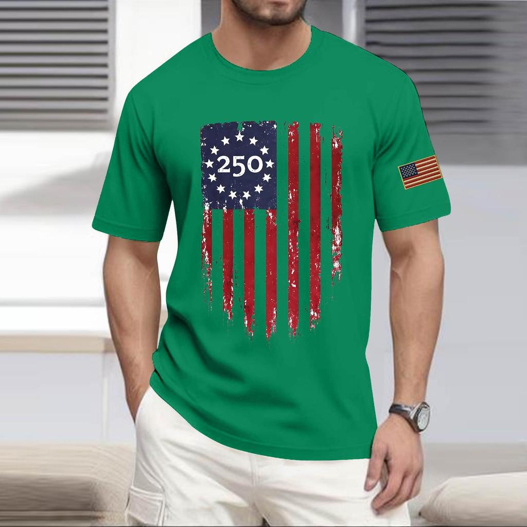 Men's Casual Round Neck Lightweight Short-Sleeve Top
