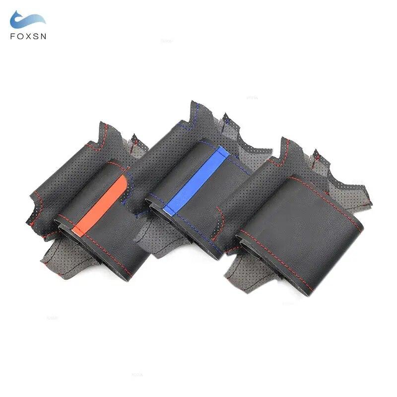 Hand Braid Car Inner Steering Wheel Cover For Citroen DS5 DS 5 DS4S DS 4S 2013 2014 2015 2016 2017 2018 Perforated Leather Trim