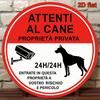 D Flat D Plane Pc D Plane Inch Round Italian Aluminum Sign Vintage Decorative Plaque with Beware of Dog And Sec