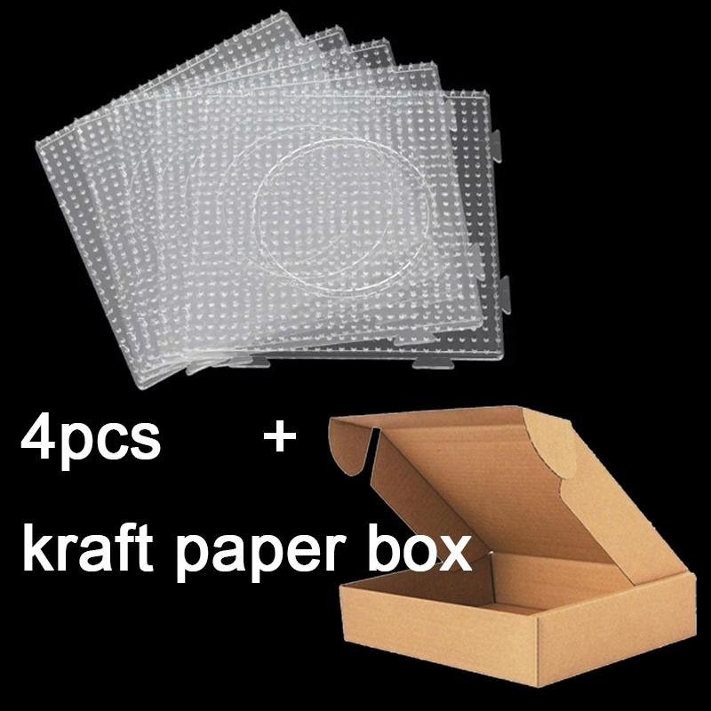 

4/12PCS Mini Fuse Beads Pegboards 2.6mm Plastic Perler Bead Pegboard Square Board Large Clear Perler Hama Bead Pegboard DIY Toy