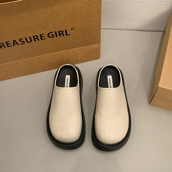 Fashion Cover Toe Shoes Woman's Slippers Platform Slides 2025 Spring Shoes Woman 2025 House Slippers Platform Cover Toe Pantofle New Spr