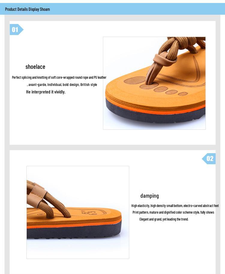 Men's Non-Slip Summer Flip-Flops: Vietnam Beach Sandals for Couples