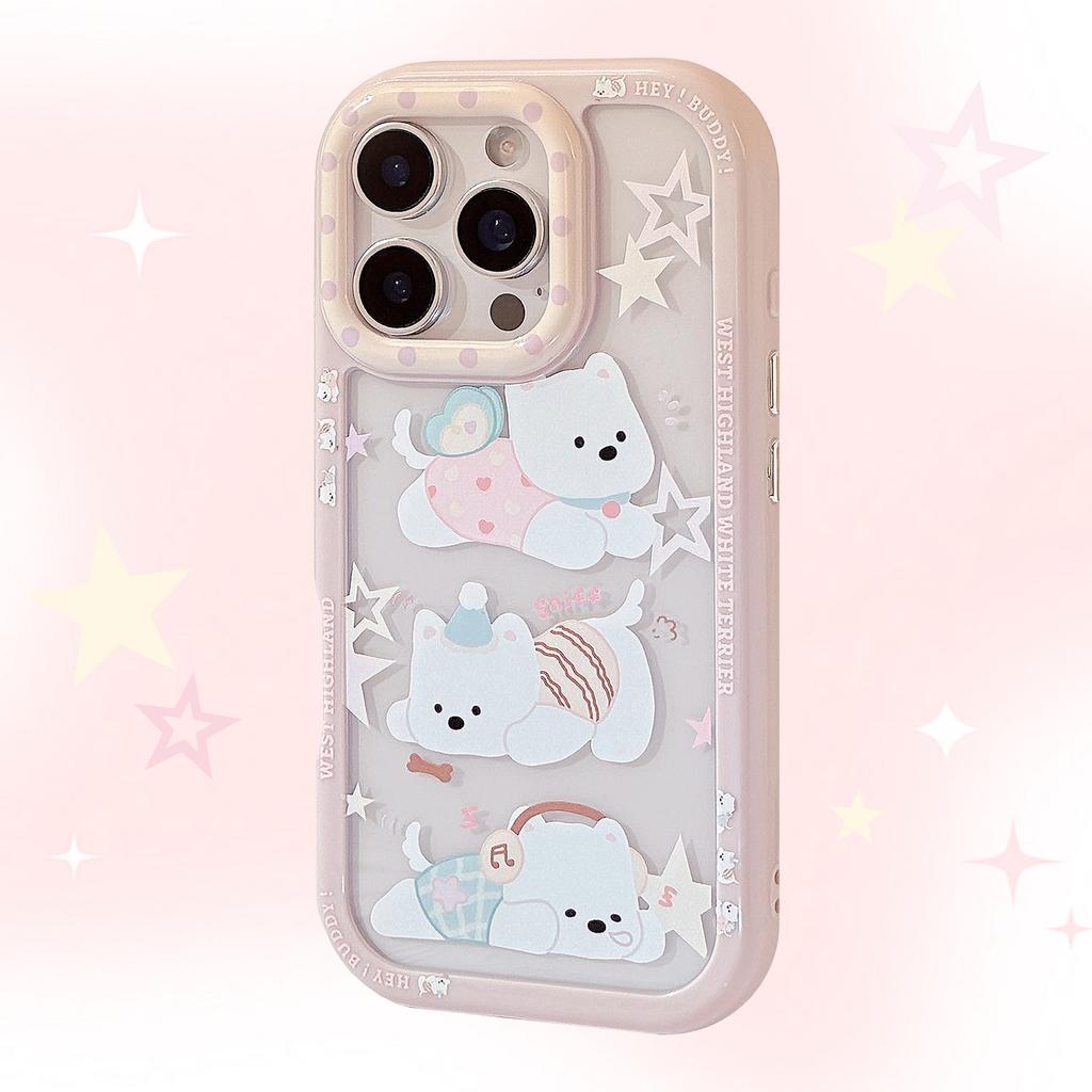 Fun Cartoon West Highlands Suitable for IPhone16 Mobile Phone Case IPhone15 Acrylic 14 Apple 1311