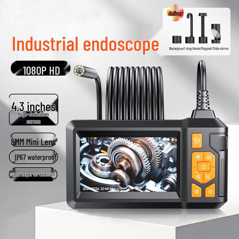 Industrial Waterproof Endoscope Camera with HD Screen