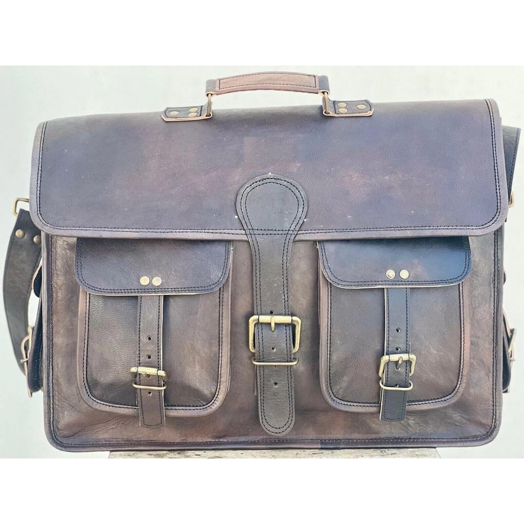 Handmade Briefcase Bag Satchel Men's Leather Vintage Laptop Messenger