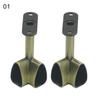 2Pcs Alloy Ceiling Mounted Bracket Corner Wardrobe Rod Clothes Rail Lever Holder