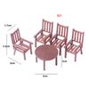 1 Set Of Mini Simulation Table And Chair Model Scene Toy Furniture Accessories