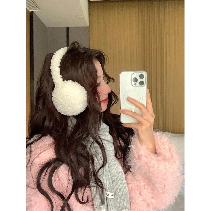 Cute Plush Headphones Winter Earmuffs Women's Warm Soft Ear Covers Imitation Cashmere Hair Band Fashion Earflap Outdoor Supplies