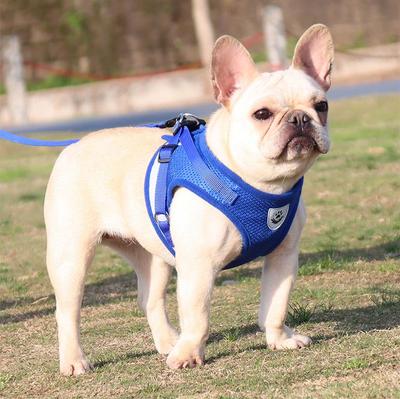 Verstellbares Geschirr für Hunde, Welpen, Mops, Katze, Haustier, weiches Mesh, Leine, reflektierende Weste