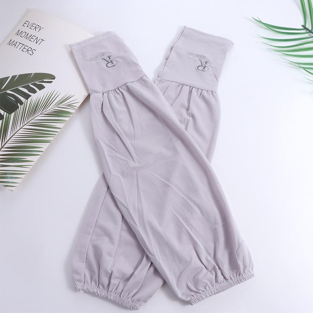 Letter Sunscreen Sleeve Solid Color Sun Protection Cover Thin Ice Silk Sleeves Sports