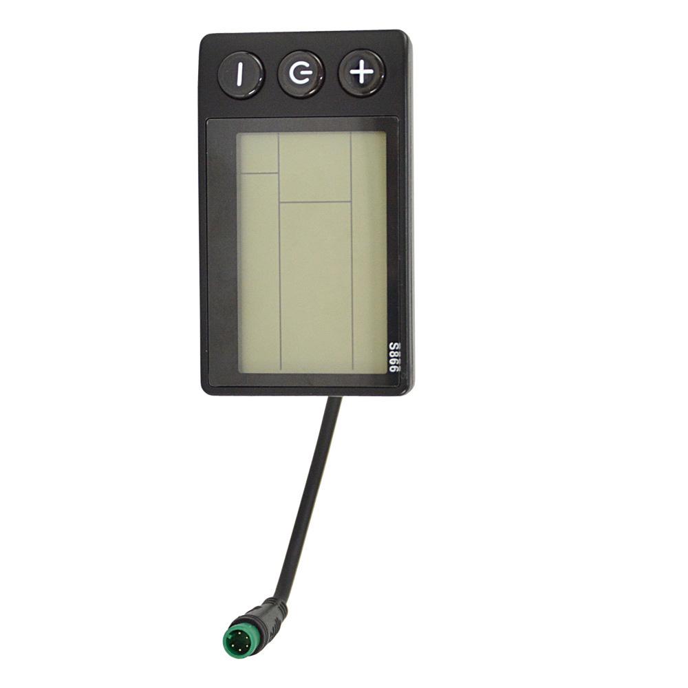NY LCD-skjerm Hastighet Odo For E-sykkel E-sykkel Elsykkel 24V 36V 48V S866