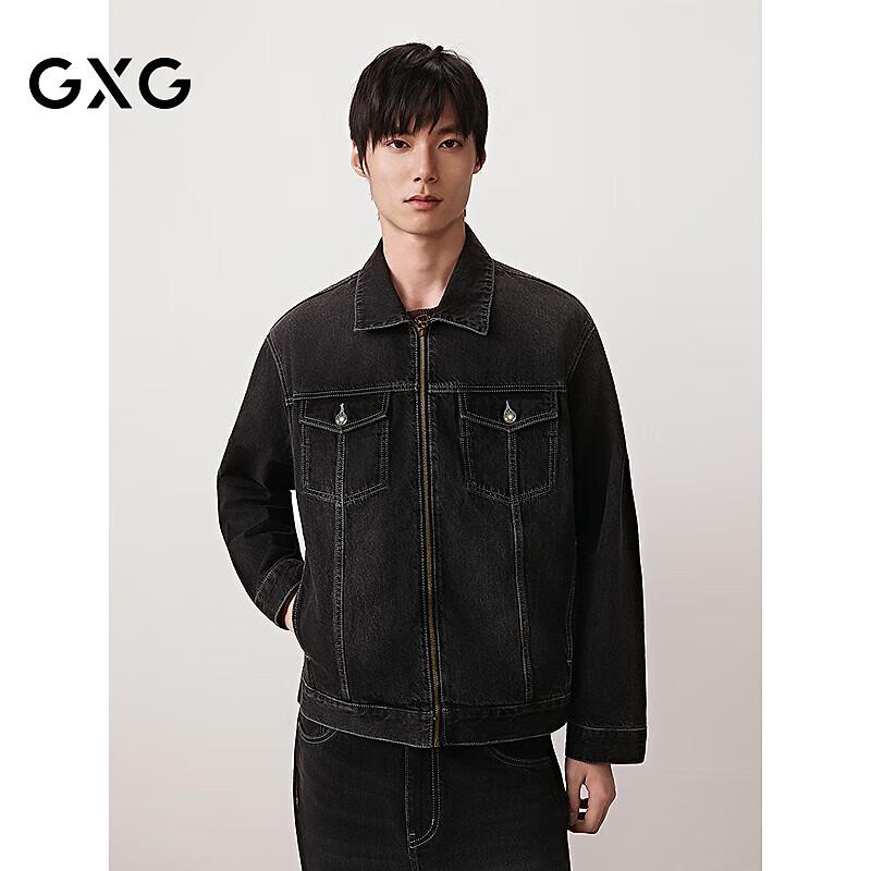 

GXG Men s Contrast Stitch Black Denim Jacket 2XL