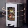 Pedal Trash Can Stainless Steel Waste Bins Large Food Waste Disposal Wastebin Household Kitchen Standing Litter Bin Container