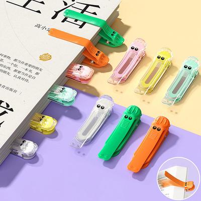 1pc Unique Visualized Book Markers Silicone Automatic Bookmarks For Reading Women Cute Alligator Clip Designs Stay In Place An