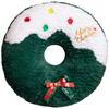 Festive Christmas Tree & Gingerbread Man Plush Cushion, New Year Gift & Wreath