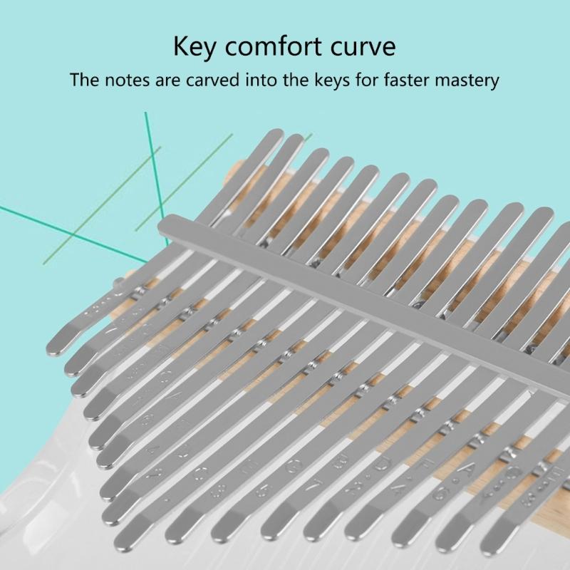 Portable 17 Keys Mini Kalimba Piano Clear Crystal Finger Piano Thumb Piano Musical Instrument Christmas Gift for Kids