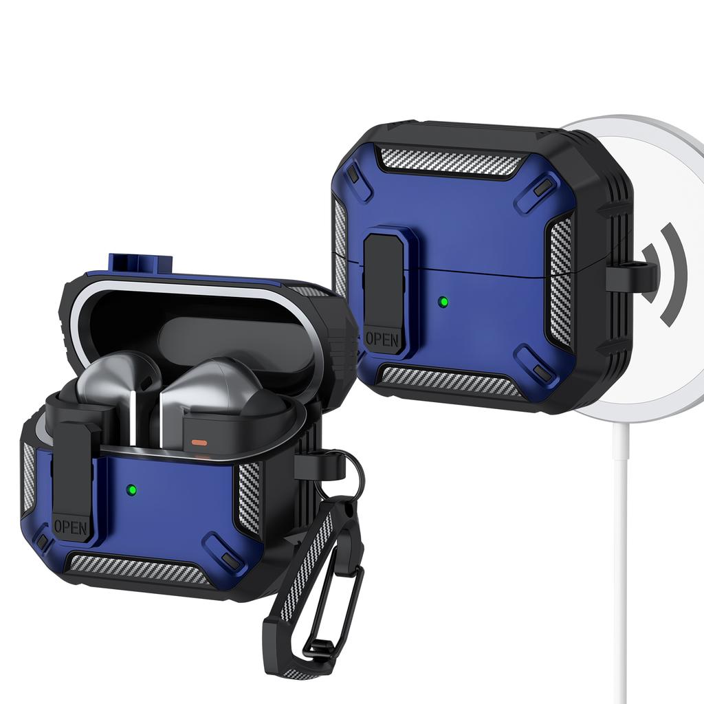for Samsung Galaxy Buds 3/Buds 3 Pro PC Headphone Protective Sleeve Cover with Hook Accessories Security Lock Earphone Cases