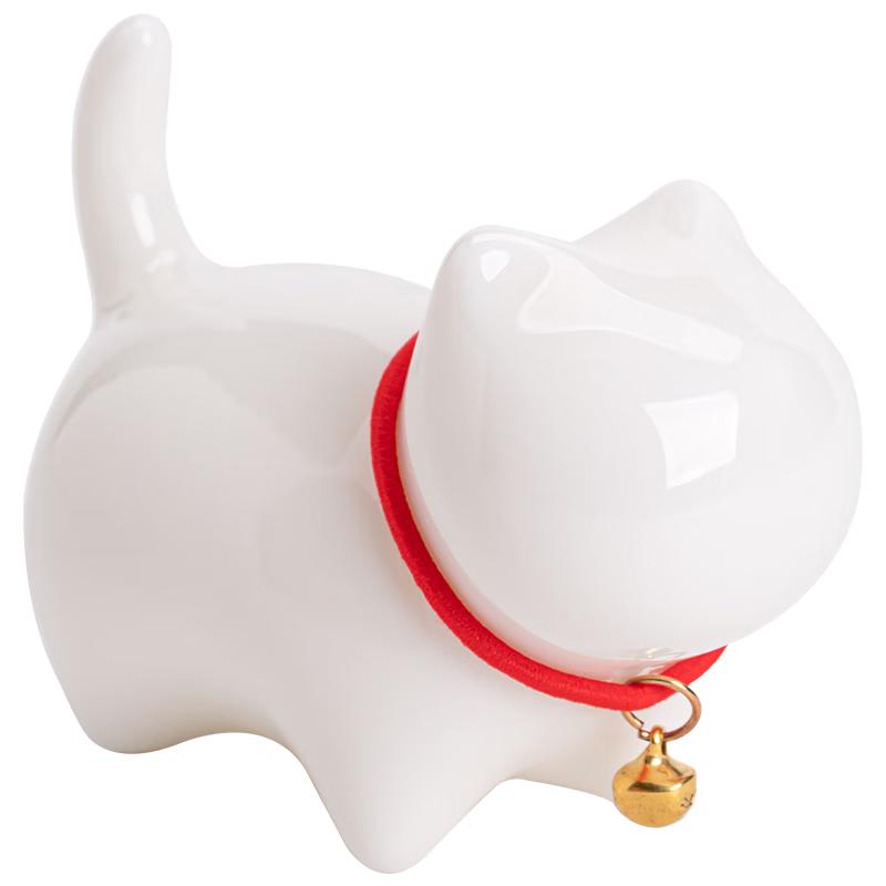 

Ceramic Mutton Fat Jade Tea Pet Kitten