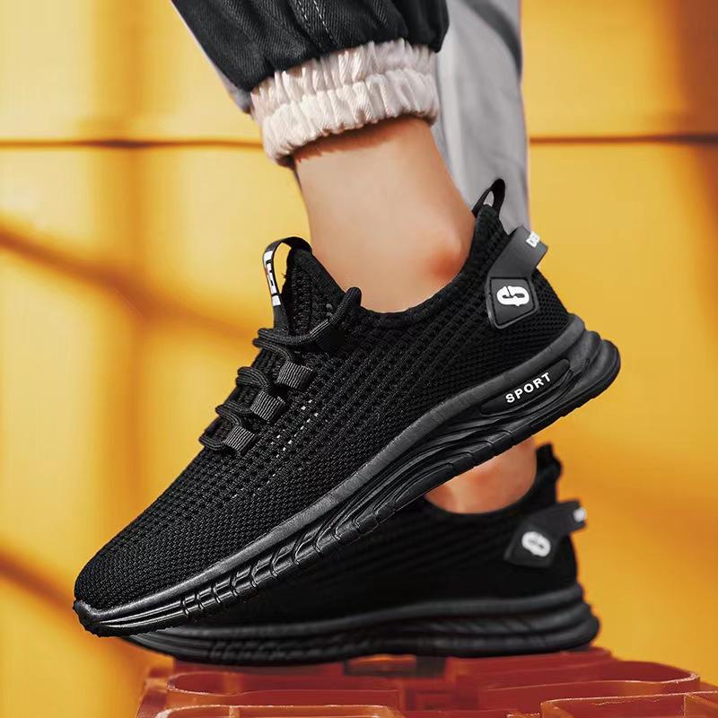 Spring new sports and leisure fly-woven breathable soft-soled lightweight shoes