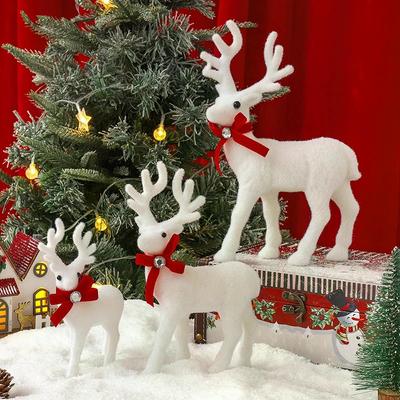 10/13/15CM Christmas Artificial Plush Reindeer Xmas Elk For Christmas Tree Ornaments Decor 2025 Navidad Home Decor New Year Gift