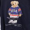 POLO RALPH LAUREN Long sleeve sweat trainer S Navy Bear logo Kid's Used